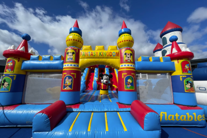 Renting out: Fantasy Land Inflatable Fun – 15m x 8m – Includes Operator